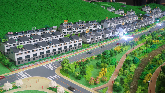 삼송자이더빌리지 단지모형도 근접. <이상현 기자>